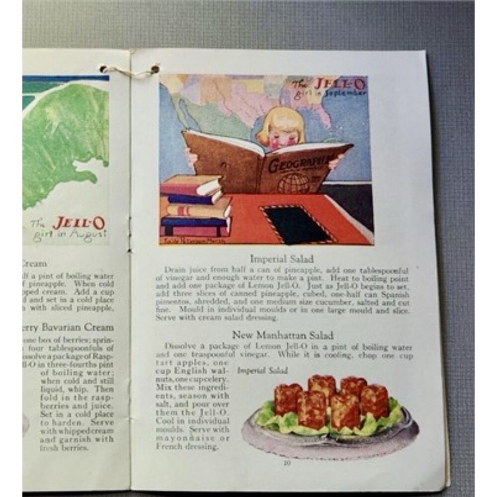 ANTIQUE 1912-1924 LOT of "JELL-O" Advertising RecipeBooklets By Maxfield Parrish - Picture 7 of 9